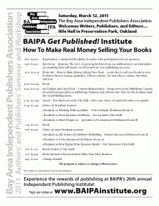 BAIPA Institute Schedule